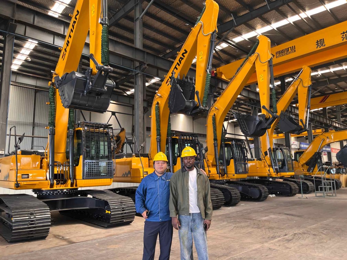 Overseas Client ANSAH MICHAEL OWUSU Visits Factory, Inspects Excavator Production and Live Equipment Demonstration Overseas Client ANSAH MICHAEL OWUSU Visits Factory, Inspects Excavator Production and Live Equipment Demonstration