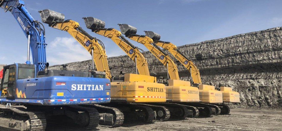 Строительная площадка большого экскаватора Shitian Fulong Mining Industry