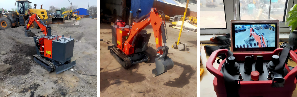 حفارة صغيرة تعمل بالتحكم عن بعد سعة 1 طن