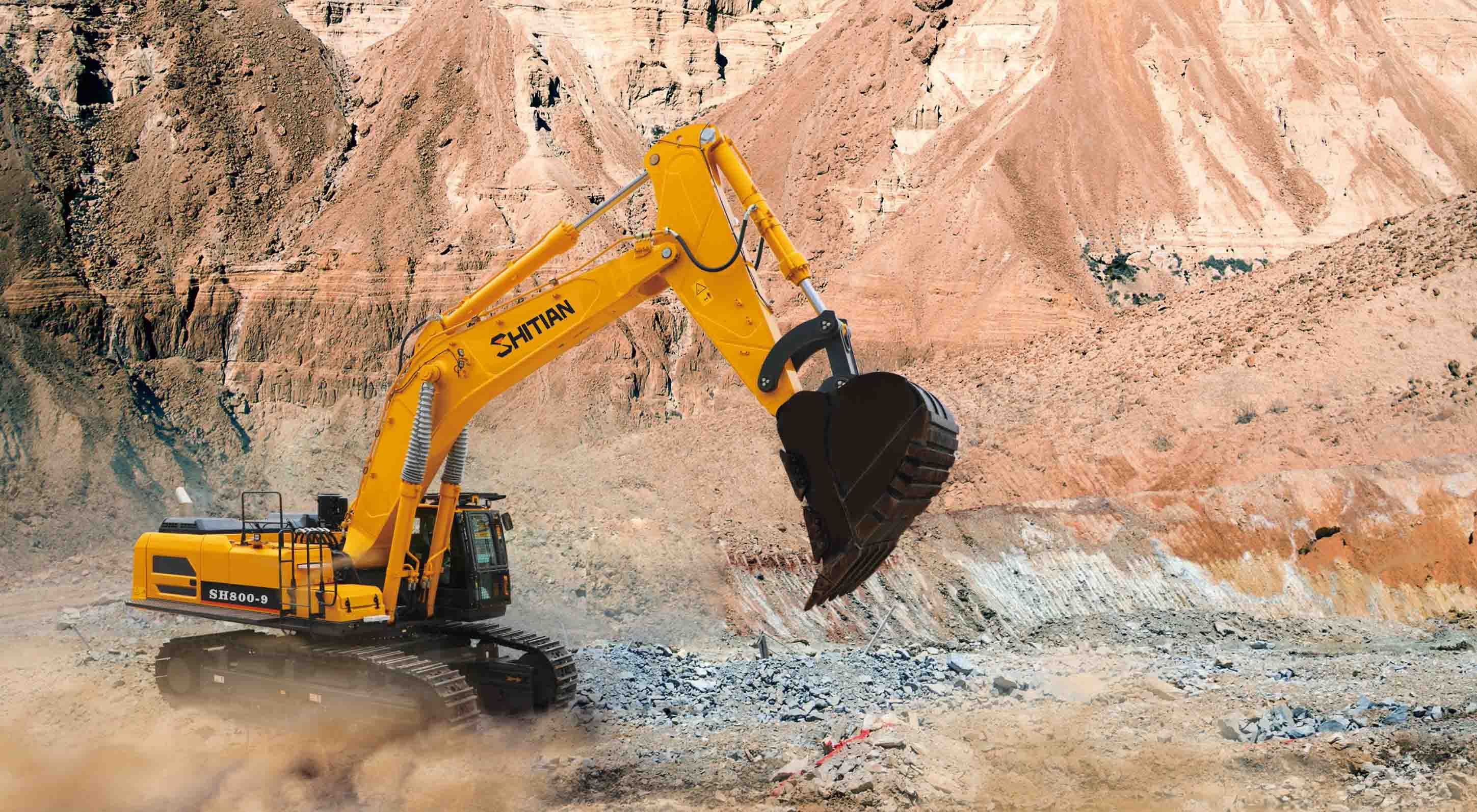 Большой гидравлический экскаватор грузоподъемностью 80 тонн