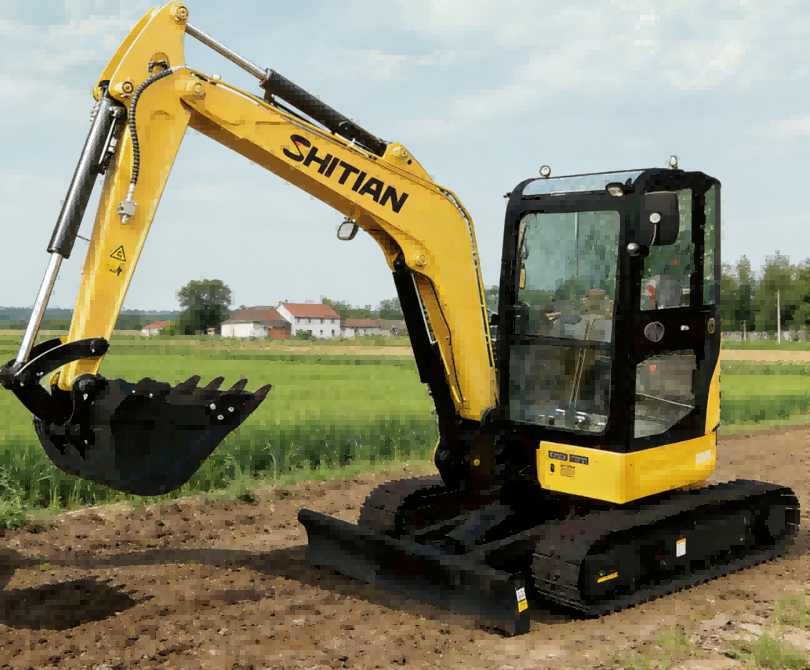 Mini-pelle compacte et puissante de 3,5 tonnes
