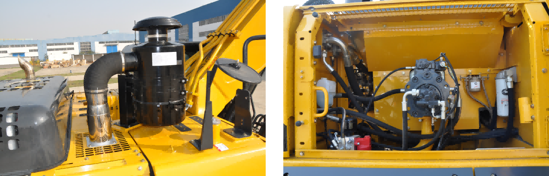 Большой гусеничный гидравлический экскаватор